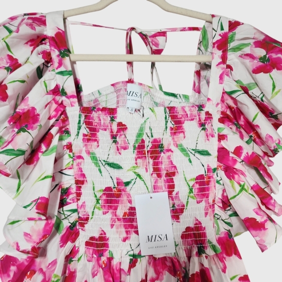 $310 NWT Misa 'Karma' Top in Spring Fuchsia - Picture 7 of 7